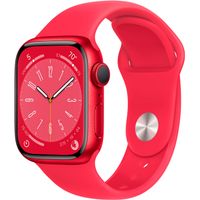 Apple Watch Series 8 (GPS) 41mm Aluminum Case with (PRODUCT)RED Sport Band - M/L - (PRODUCT)RED