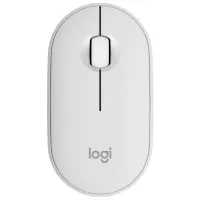 Logitech - Pebble Mouse 2 M350s Slim Lightweight Wireless Silent Ambidextrous Mouse with Customizable Buttons - Off-White