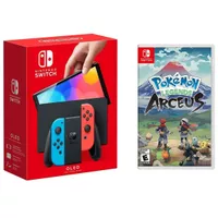 Nintendo - Switch OLED Neon (Red/Blue) +...