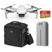 DJI Mini SE Drone - Bundle with Extra Intelligent Flight Battery, 128GB microSD Card, Shoulder Bag