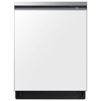 Samsung - BESPOKE Smart 42dBA Dishwasher with StormWash+ - White Glass