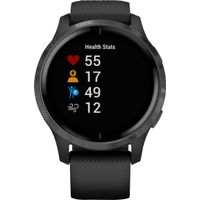Garmin - Venu GPS Smartwatch 30mm Fiber-Reinforced Polymer - Black With Silicone Band