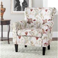 Safavieh Gramercy Red Flowers Ivory Club Chair - MCR1002A