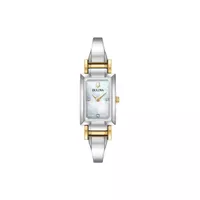Bulova - Ladies Classic Two-Tone SS Tank Watch Mother-of-Peral Dial