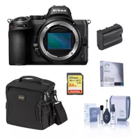 Nikon Z5 Full Frame Mirrorless Camera Body Essential, Bundle with 64GB SD Card, Bag, Extra Battery, Screen Protector, Cleaning Kit