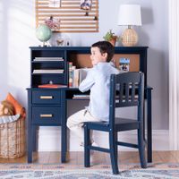 Guidecraft Kid's Taiga Desk and Hutch - Blue