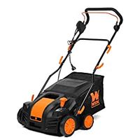 WEN DT1516 16-Inch 15-Amp 2-in-1 Electric Dethatcher and Scarifier with Collection Bag, Black