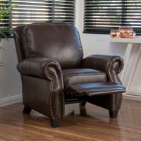 Torreon PU Leather Recliner Club Chair by Christopher Knight Home - Light Brown