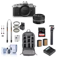 Nikon Z fc DX-Format Mirrorless Camera with 28mm Lens Bundle with 64GB SD Card, Backpack, Shoulder Strap, 2 Extra Battery, Dual Charger, Screen Protector and Accessories