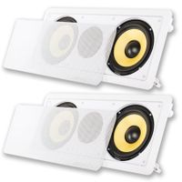Acoustic Audio HD6c In-Wall Dual 6.5" Speakers Home Theater Surround Sound 2 Speaker Set