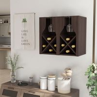 Aniya Rustic 8-bottle Wall-Mounted Wine Rack by Furniture of America - Wenge