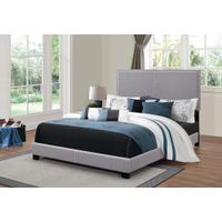 Boyd Queen Upholstered Bed with Nail head Trim Grey