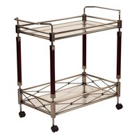 OSP Home Furnishings Silver Orchid Rita Serving Cart - Brown