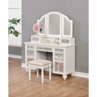 Coaster Furniture Reinhart White and Beige 2-piece Vanity Set - White