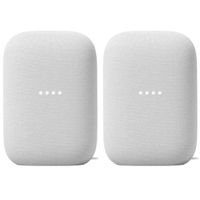 Google - Nest Audio - Smart Speaker - Chalk, 2-Pack