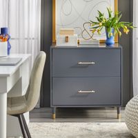Simple Living Margo Lateral Filing Cabinet - Charcoal Grey