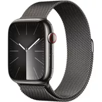 Apple Watch Series 9 (GPS + Cellular) 45mm Graphite Stainless Steel Case with Graphite Milanese Loop - Graphite