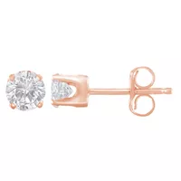 Rose Gold-Tone Sterling Silver 3/4ct. TD...