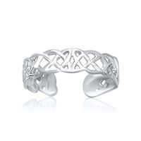 14k White Gold Toe Ring in a Celtic Knot Style 