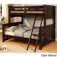 Furniture of America Ashton Youth Twin/ Full-size Bunk Bed - Dark Walnut
