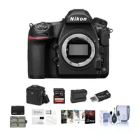 Nikon D850 DSLR Camera - Bundle With 64GB SDXC U3 Card, Camera Case, Spare Battery, Cleaning Kit, Memory Wallet, Card Reader, Glass Screen Protector, PC Software Package