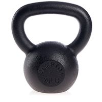 Hampton Fitness, Black Kettlebell, 20 LB, 30mm Handle