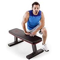 Marcy Deluxe Versatile Flat Bench Workout Utility Bench with Steel Frame