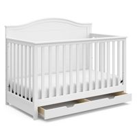 Storkcraft Moss 4-in-1 Convertible Crib with Drawer - White