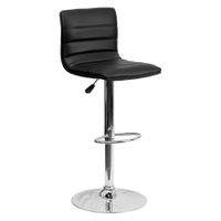 Flash Furniture Contemporary Vinyl Adjustable Height Barstool with Chrome Base, Multiple Colors