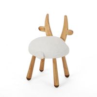 Rose Red's Stoolimals Collection Faux Gazelle Stool by Christopher Knight Home - White, Natural