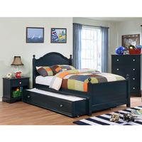 Danson Transitional Twin Bed and Trundle Set by FOA - Blue