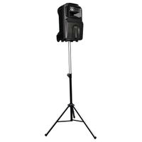 VocoPro SoundGlow Thunder-1200 12" 600W Powered DJ/K-Oke LED Lighted Derby Speaker & Stand