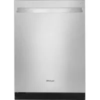 Whirlpool - Top Control Built-In Dishwasher with 3rd Rack and 51 dBa - Stainless Steel