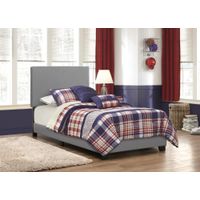 Dorian Upholstered Twin Bed Grey