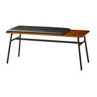 Adesso Walnut and Matte Black Carter Entryway Bench