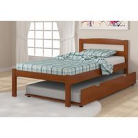 Donco Kids Econo Bed with Twin Trundle - Full in Light Espresso