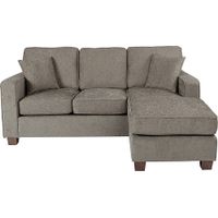 OSP Home Furnishings - Russell L-Shape Sectional Sofa - Gray