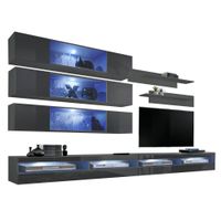 Fly J 35TV Wall Mounted Floating Modern Entertainment Center - J3 - Gray