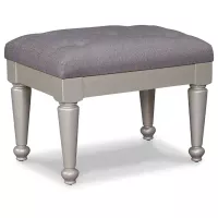 Silver Coralayne Upholstered Stool (1/CN)