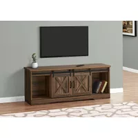 TV Stand/ 60 Inch/ Console/ Media Entertainment Center/ Storage Cabinet/ Living Room/ Bedroom/ Laminate/ Brown/ Transitional