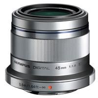Olympus M. Zuiko Digital 45mm f/1.8 Lens for Micro Four Thirds System, Silver