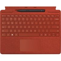 Microsoft - Surface Pro Signature Keyboard for Pro X, Pro 8 and Pro 9 with Surface Slim Pen 2 - Poppy Red Alcantara Material