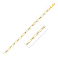2.6 mm 14k Two Tone Gold Pave Curb Chain (16 Inch)