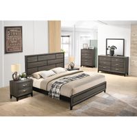 Roundhill Furniture Stout Panel 6-piece Modern Contemporary Bedroom Set - King