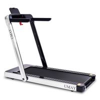 Folding Treadmill for Home with 4 Inch LCD Display and Phone Holder - Black