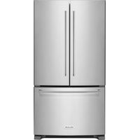 KitchenAid - 20.0 Cu. Ft. French Door Counter-Depth Refrigerator - Stainless Steel
