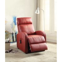 Ricardo Polyurethane Recliner with Power Lift - Red