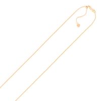 14k Rose Gold Adjustable Cable Chain 0.9mm (22 Inch)