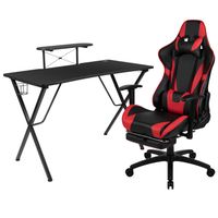 Gaming Desk & Chair Set with Cup Holder,...