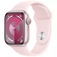 Apple Watch Series 9 Gps 41mm Pink Aluminum Case With S/m Light Pink Sport Band